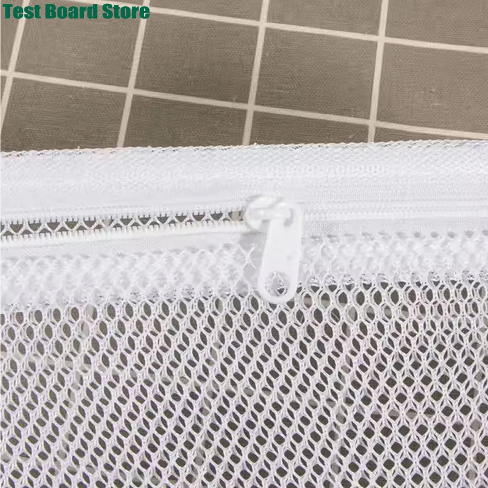 1Pce washing machine door hanging mesh zipper shoe drying bag Velcro self-adhesive dry cleaning shoe bag mesh washing bag