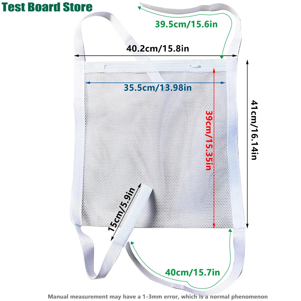 1Pce washing machine door hanging mesh zipper shoe drying bag Velcro self-adhesive dry cleaning shoe bag mesh washing bag