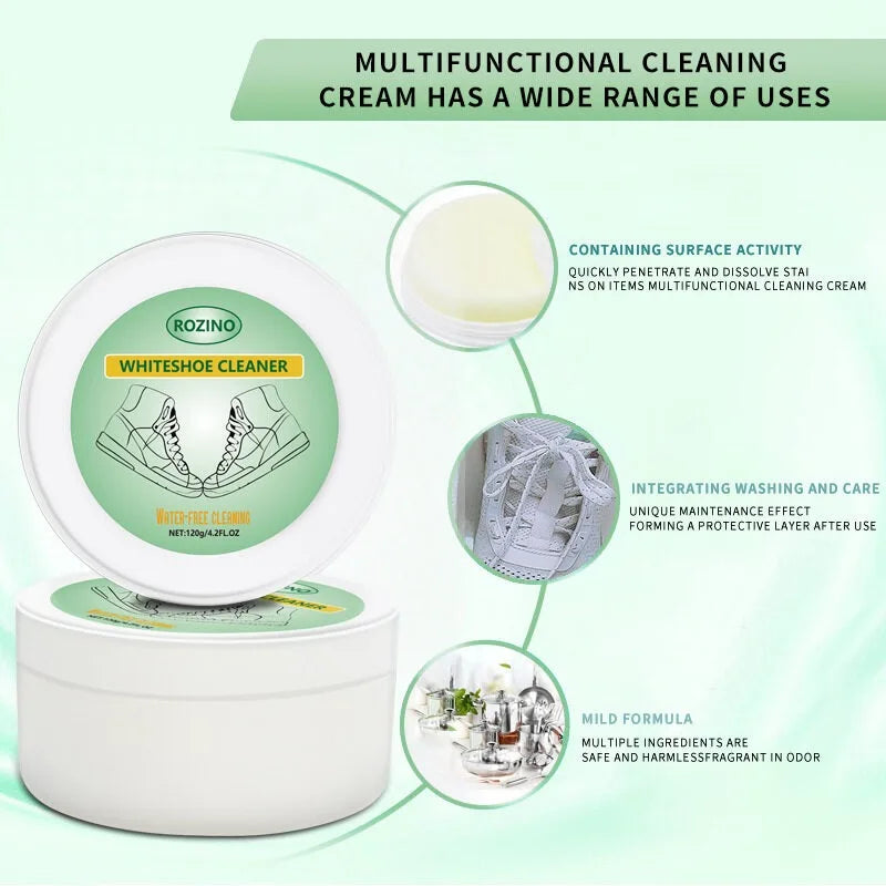 Special cleaning cream for small white shoes