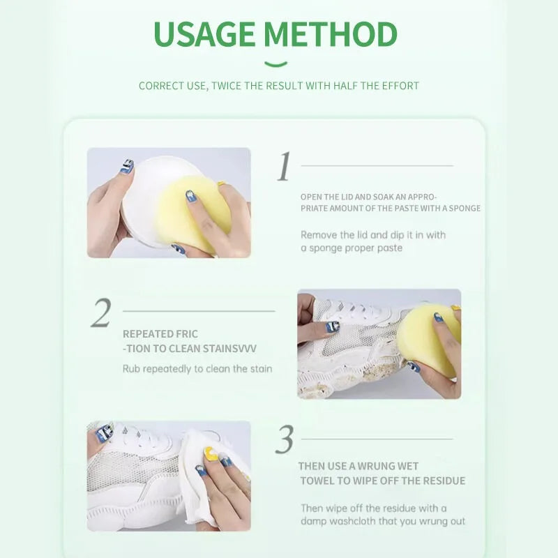 Special cleaning cream for small white shoes